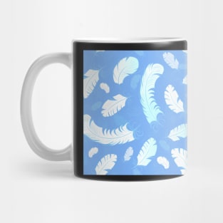 Seamless pattern of white feathers Mug